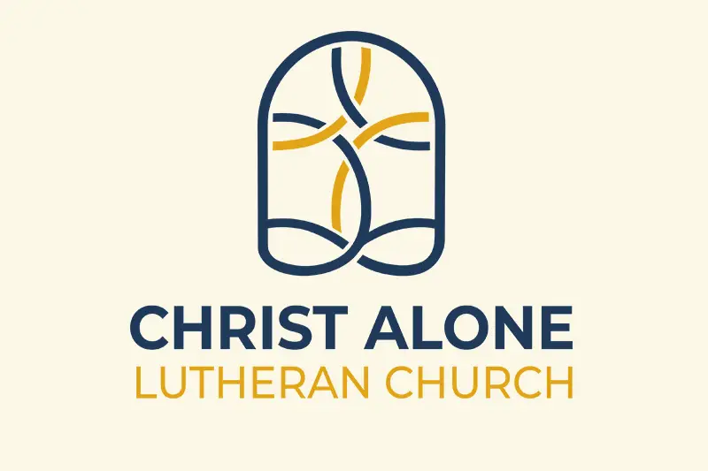 christ alone lutheran church logo on cream background